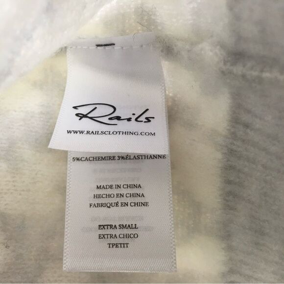 Rails Slouchy Sweater Leopard Titanium Spot Wool Cashmere Blend CrewNeck Sz XS - Picture 11 of 12